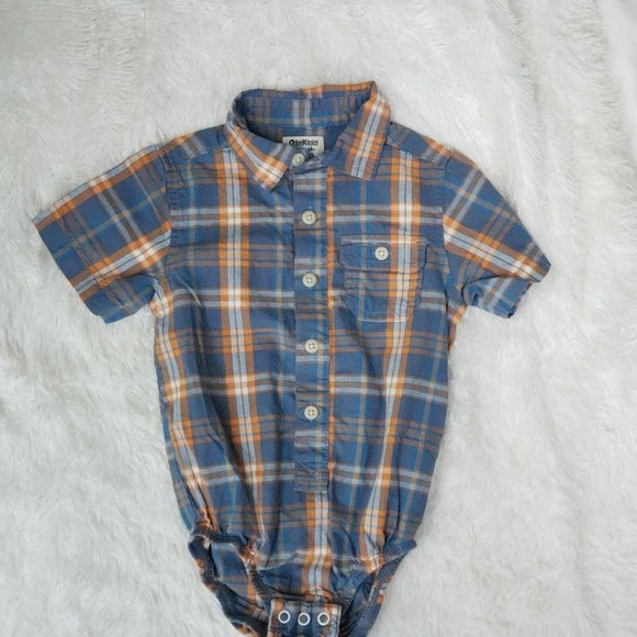 OshKosh B’gosh Boys 18mo One-Piece Plaid - Picture 2 of 7